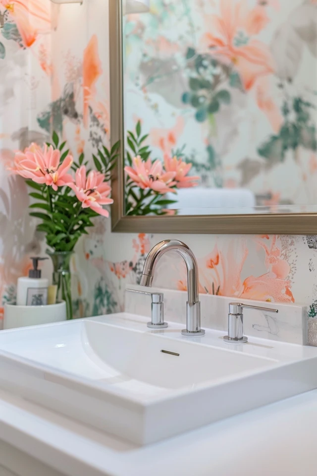 Chic Powder Room Accent Wall Ideas to Inspire - photo 2