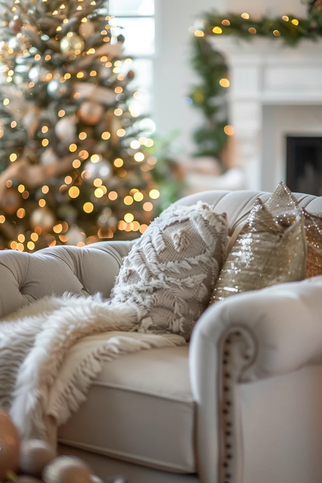 Create a Cozy and Festive Living Room with Christmas Lighting