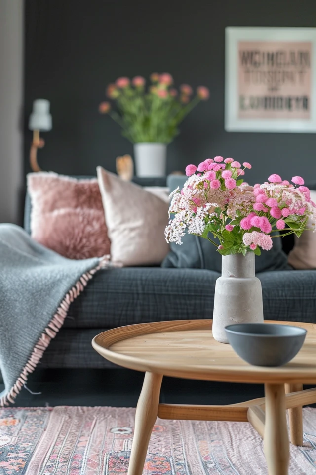 Tips for Creating a Modern Pink and Grey Living Room