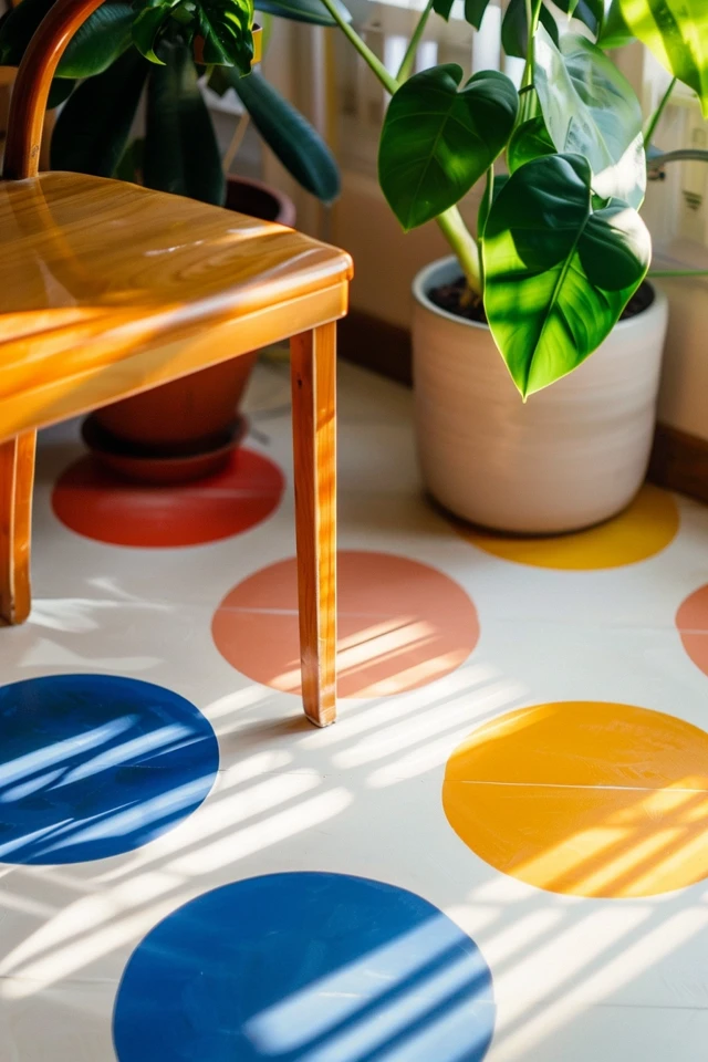 Creative Painted Floor Tile Ideas for Home Upgrade