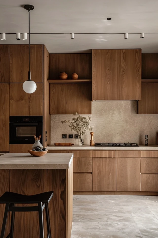 Fresh Kitchen Color Ideas With Brown Cabinets