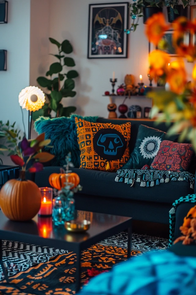 Spooky Halloween Theme Living Room Ideas