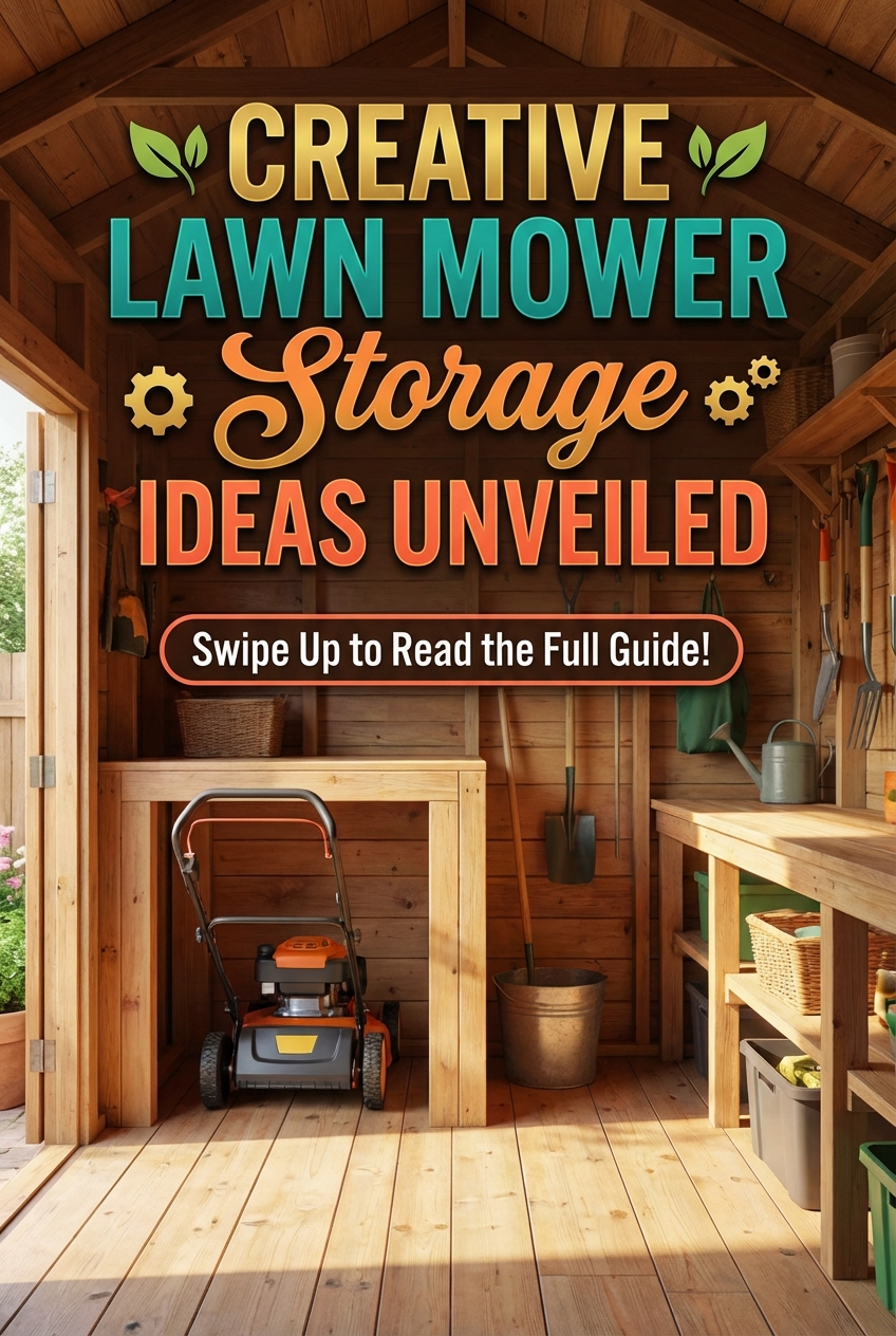 Creative Lawn Mower Storage Ideas Unveiled - Pinterest Image