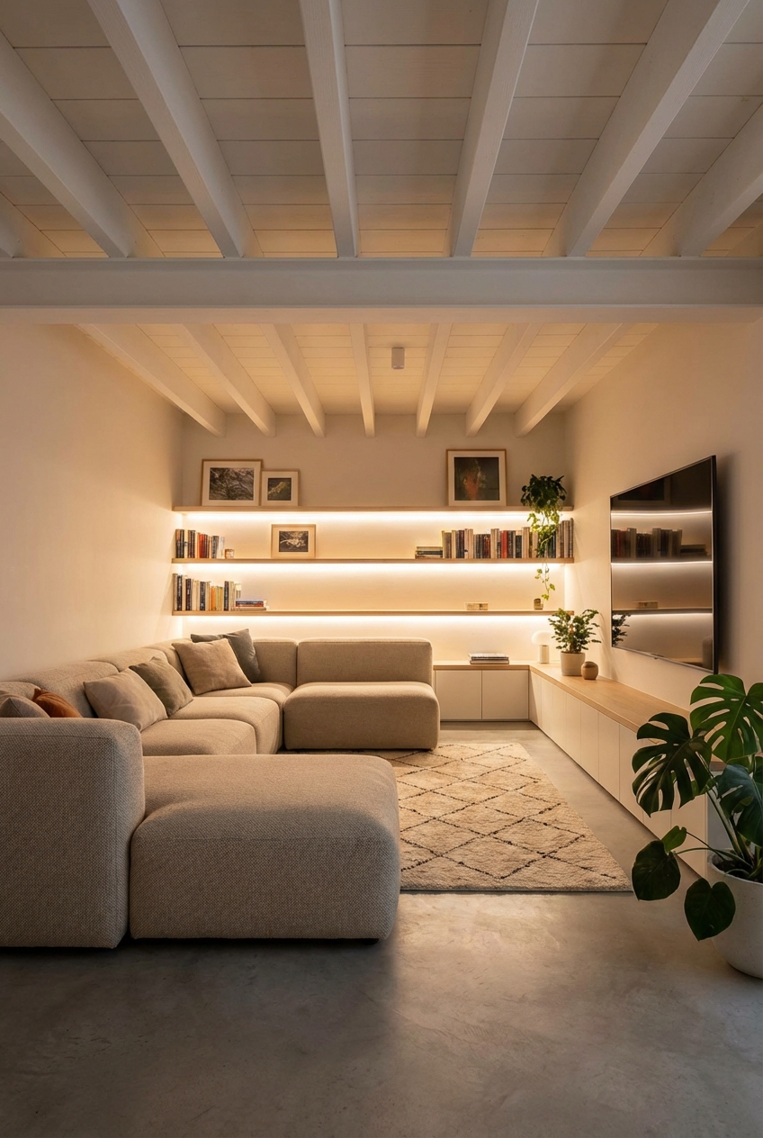 Low Ceiling Finished Basement Ideas to Transform Space - Featured Image