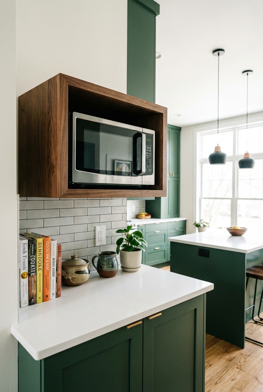 Stylish Microwave Wall Shelf Ideas for Kitchens - Featured Image