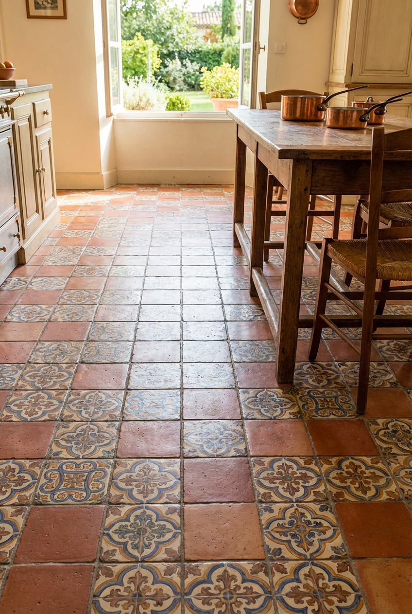 Elegant French Country Tile Floor Designs - Featured Image
