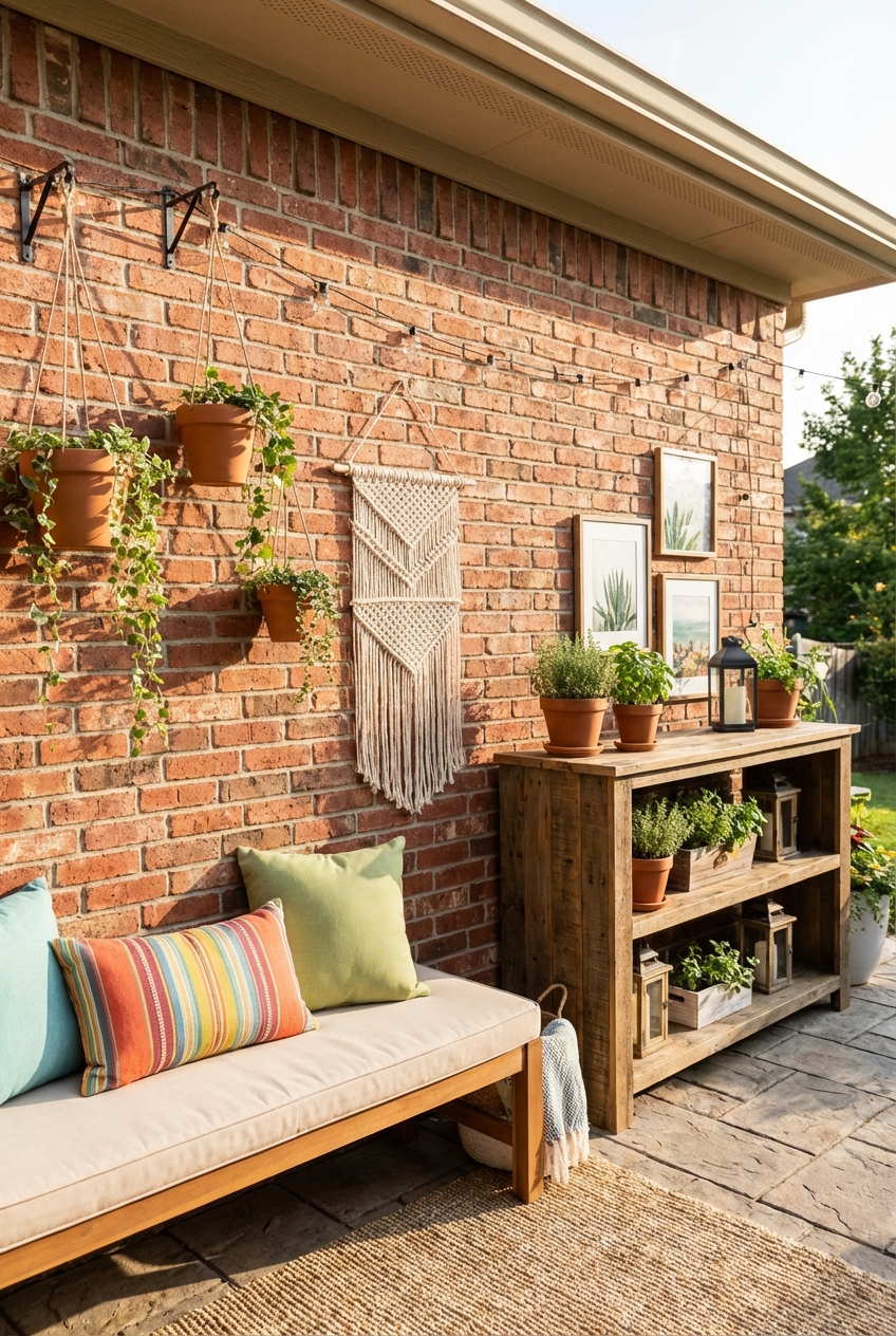 How To Decorate A Brick Wall Outside: Outdoor Style - Featured Image