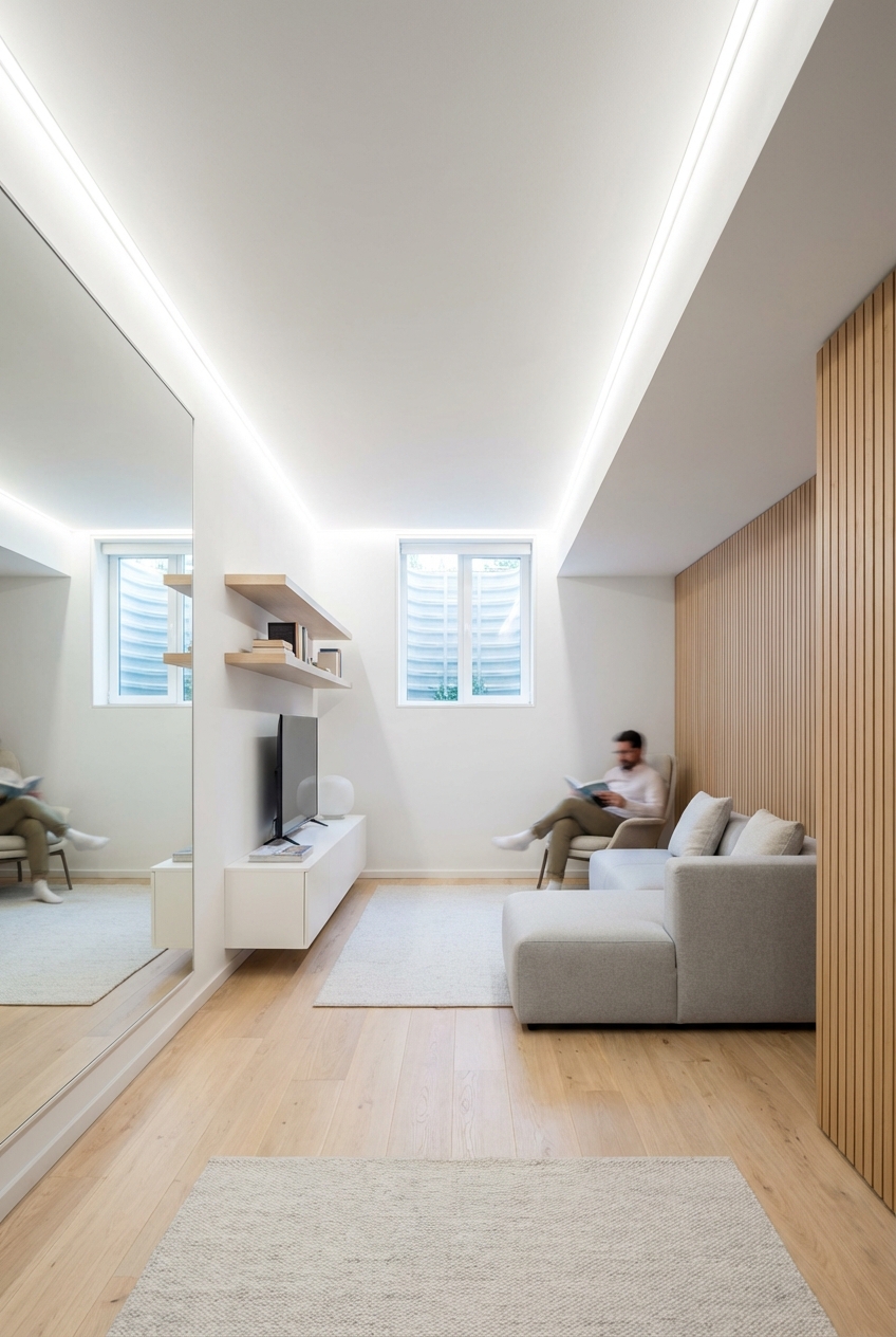 5 Tips for Making a 6ft Ceiling Basement Feel Bigger - Featured Image