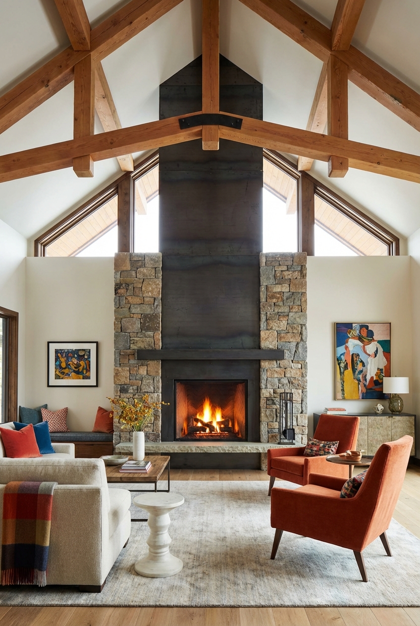 Elevating Style with Fireplace Ideas Vaulted Ceiling - Featured Image