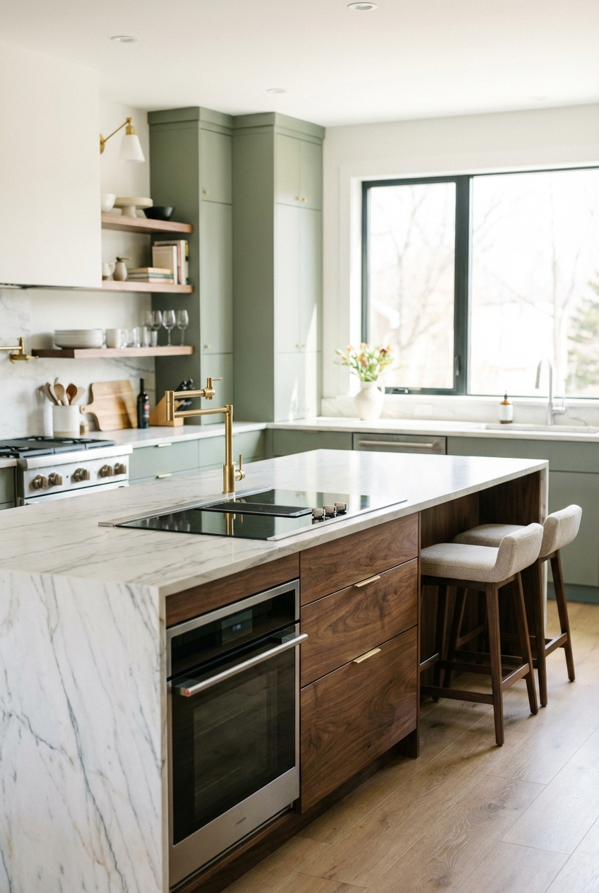 Stylish Kitchen Island Ideas with Stove Designs - Featured Image