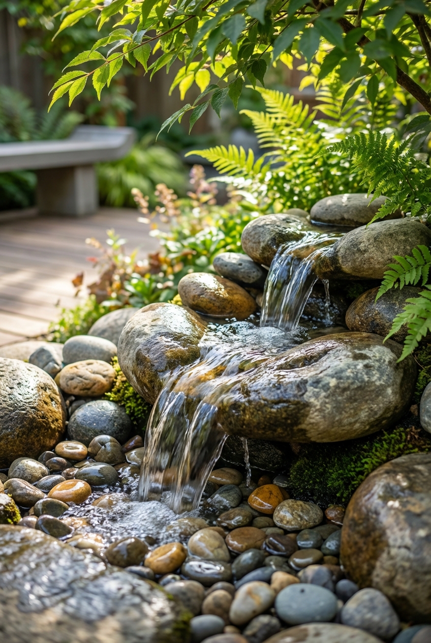River Rock Fountain Ideas for Tranquil Gardens - Featured Image