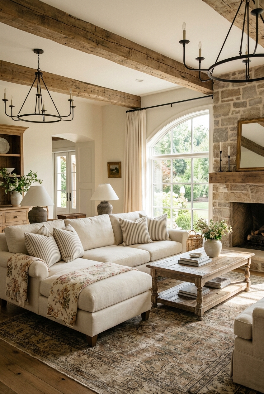Chic French Country Sectional Sofas for Homes - Featured Image