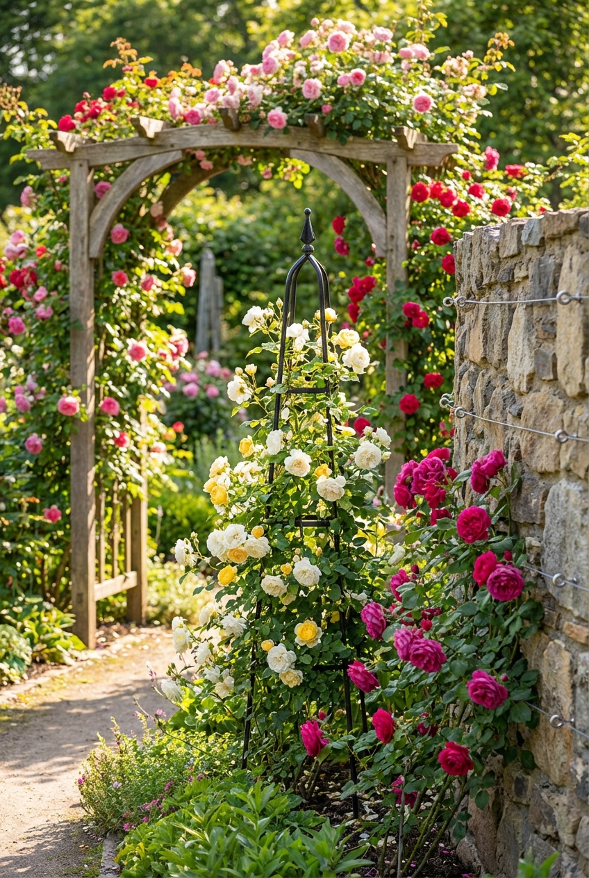 Climbing Rose Support Ideas for Gorgeous Blooms - Featured Image