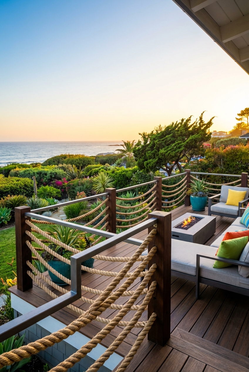Rope Deck Railing Ideas for Stylish Outdoor Spaces - Featured Image