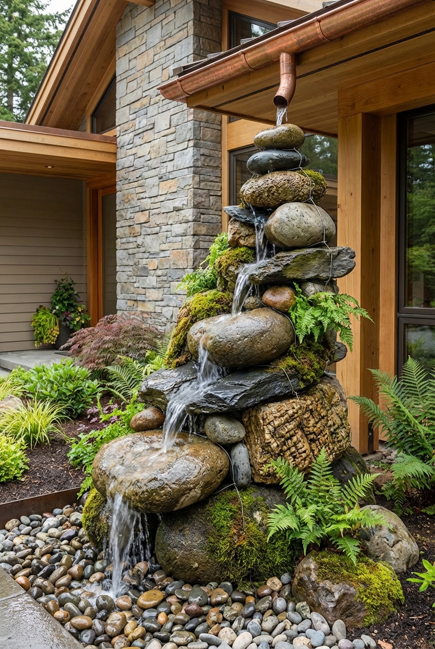 Rocky Charm: Unique Downspout Ideas with Rocks - Featured Image
