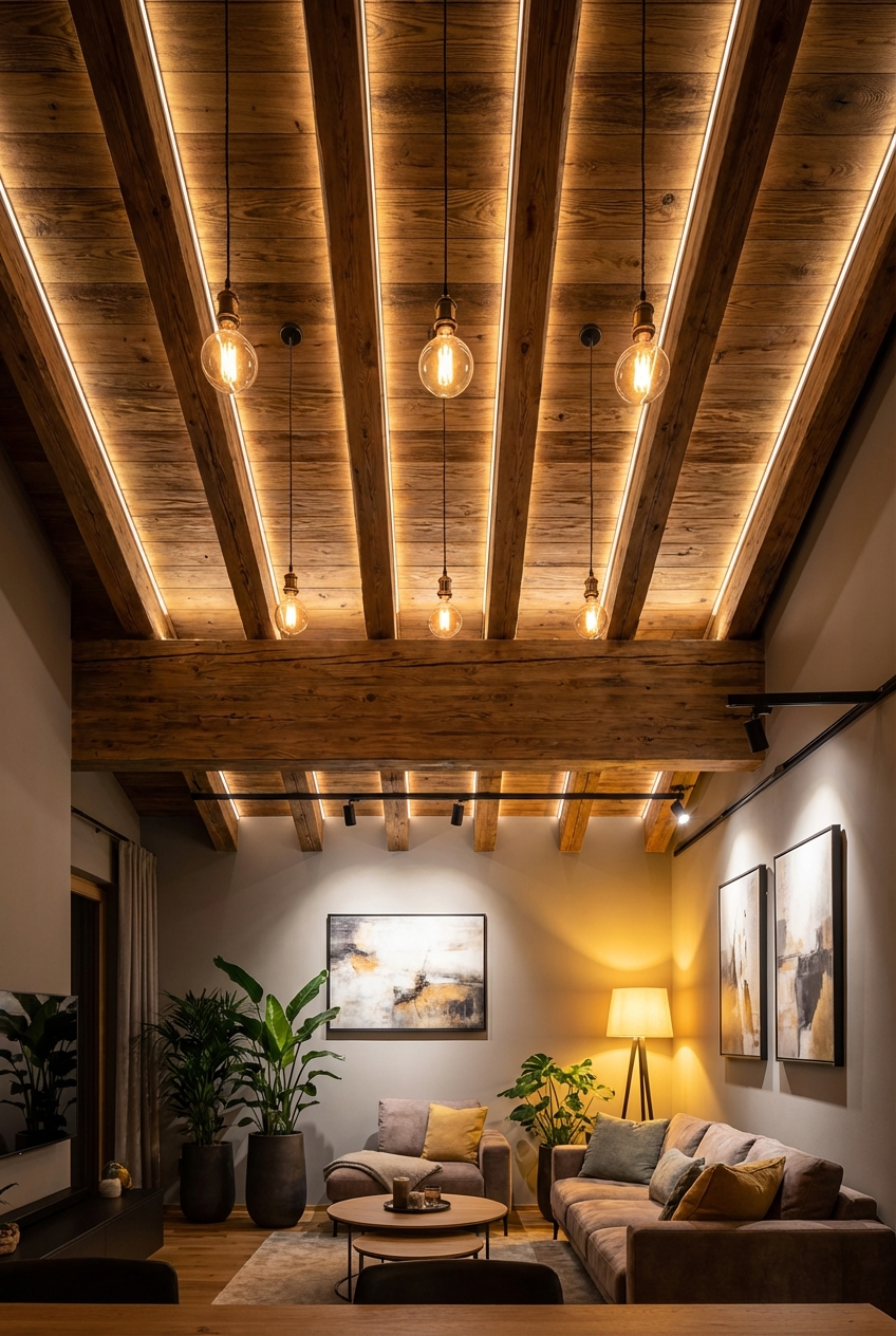 Exposed Beam Ceiling Lighting Ideas to Inspire - Featured Image