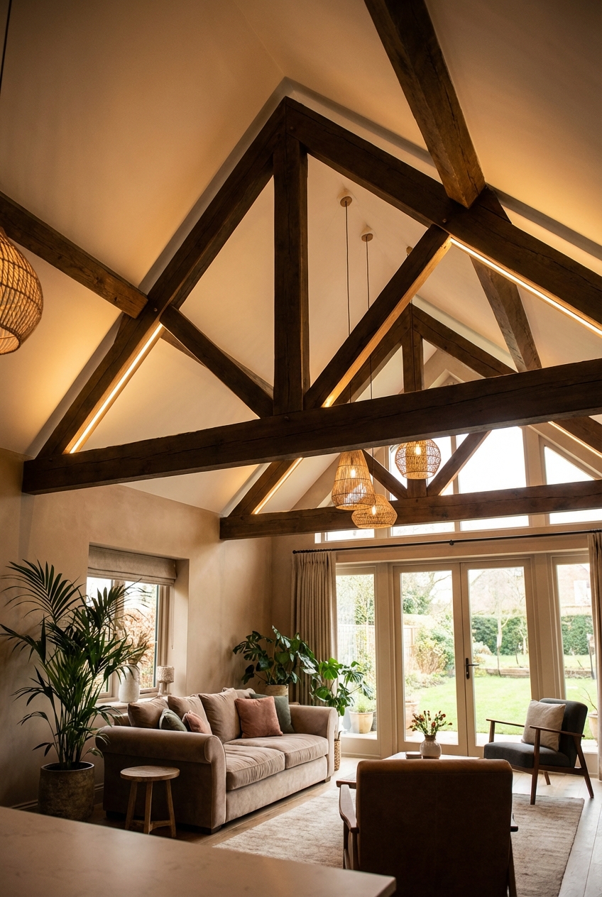 Illuminating Charm: Exposed Beam Ceiling Lighting Ideas - Featured Image