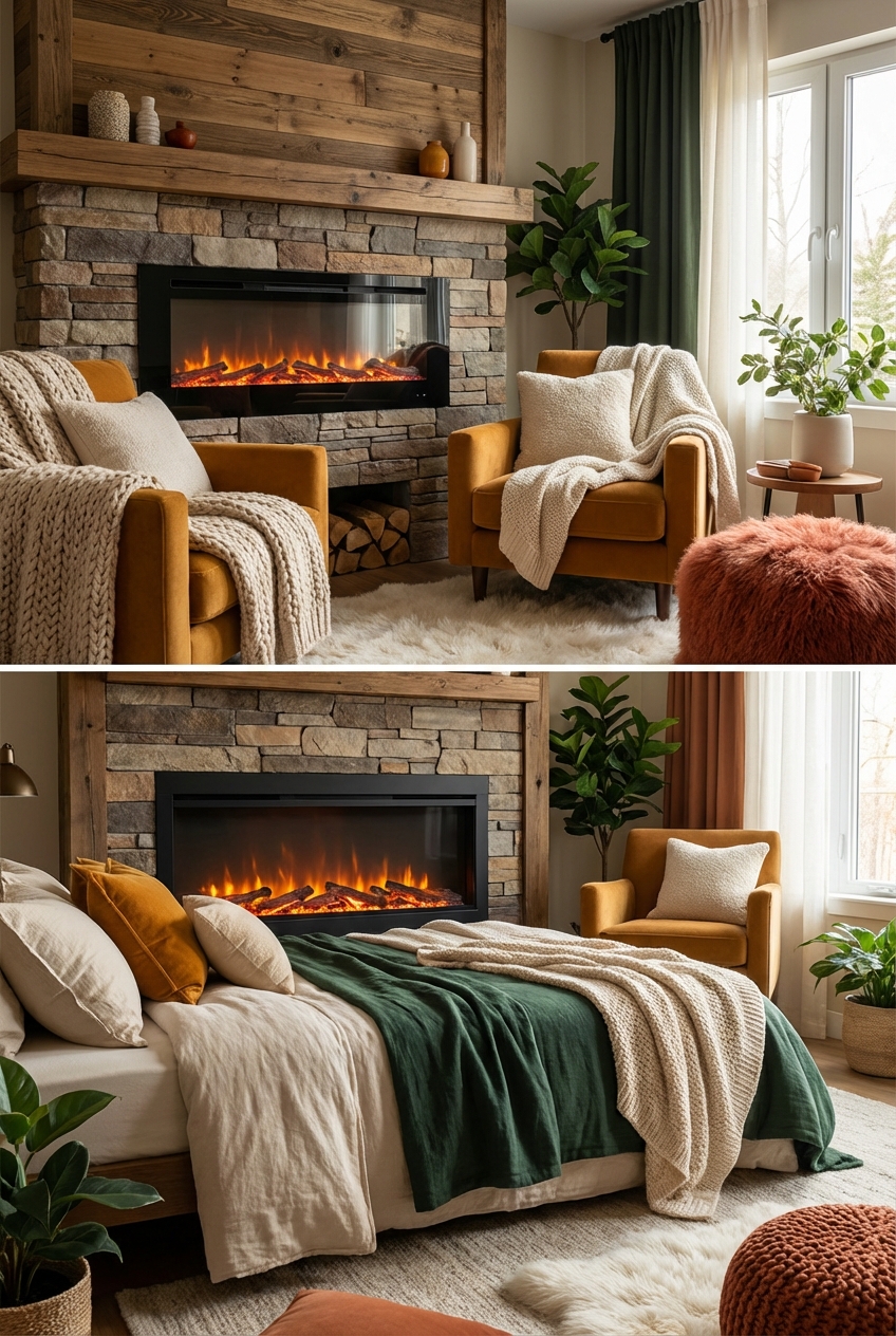 Cozy Bedroom Electric Fireplace Ideas Unveiled - Featured Image