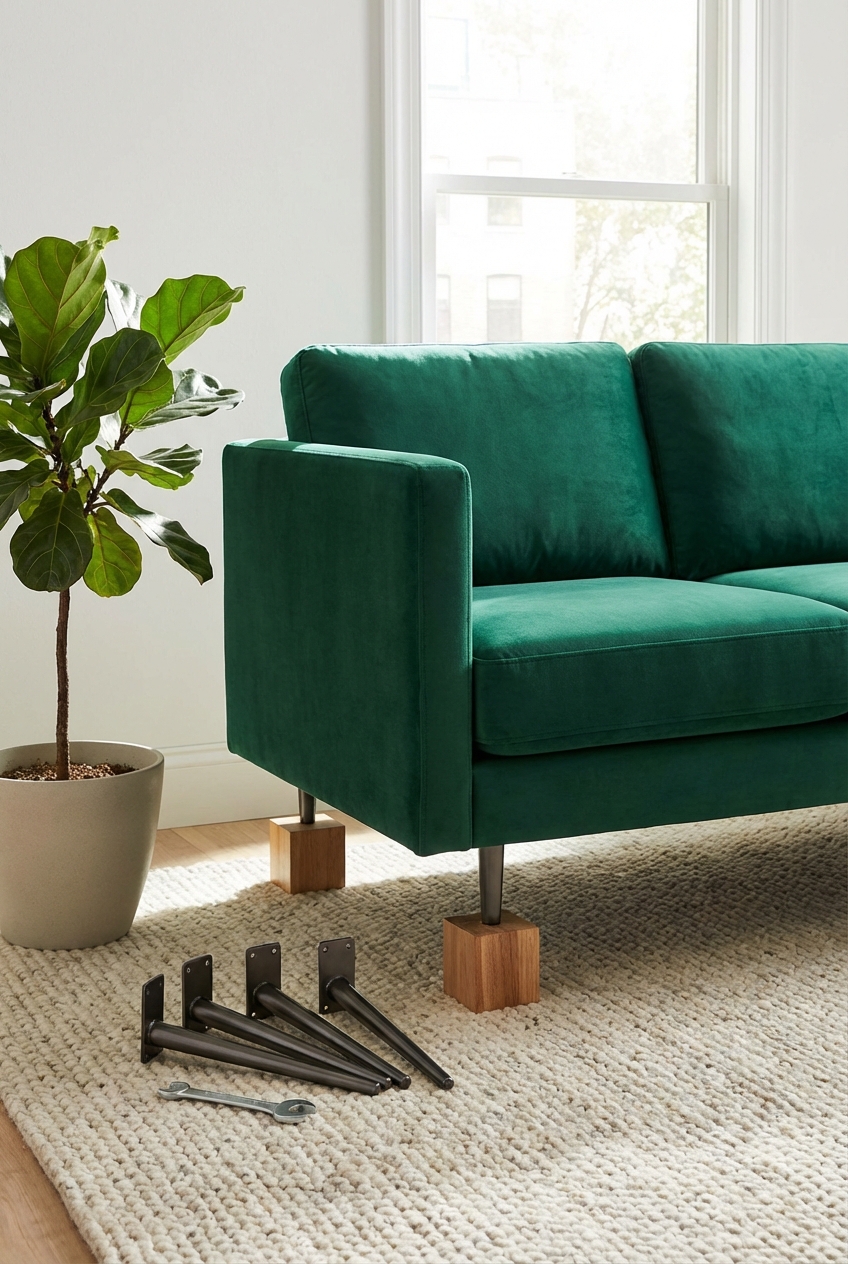 How To Make My Couch Taller: Furniture Risers And Legs - Featured Image
