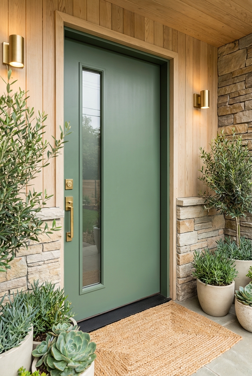 Sage Green House Front Door Color Ideas - Featured Image