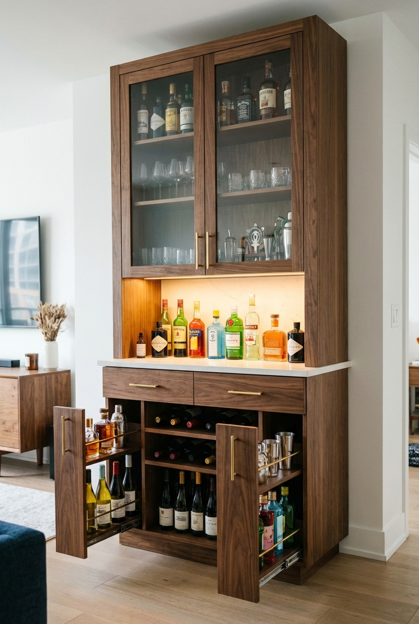 5 Home Bar Cabinet Ideas to Maximize Storage - Featured Image