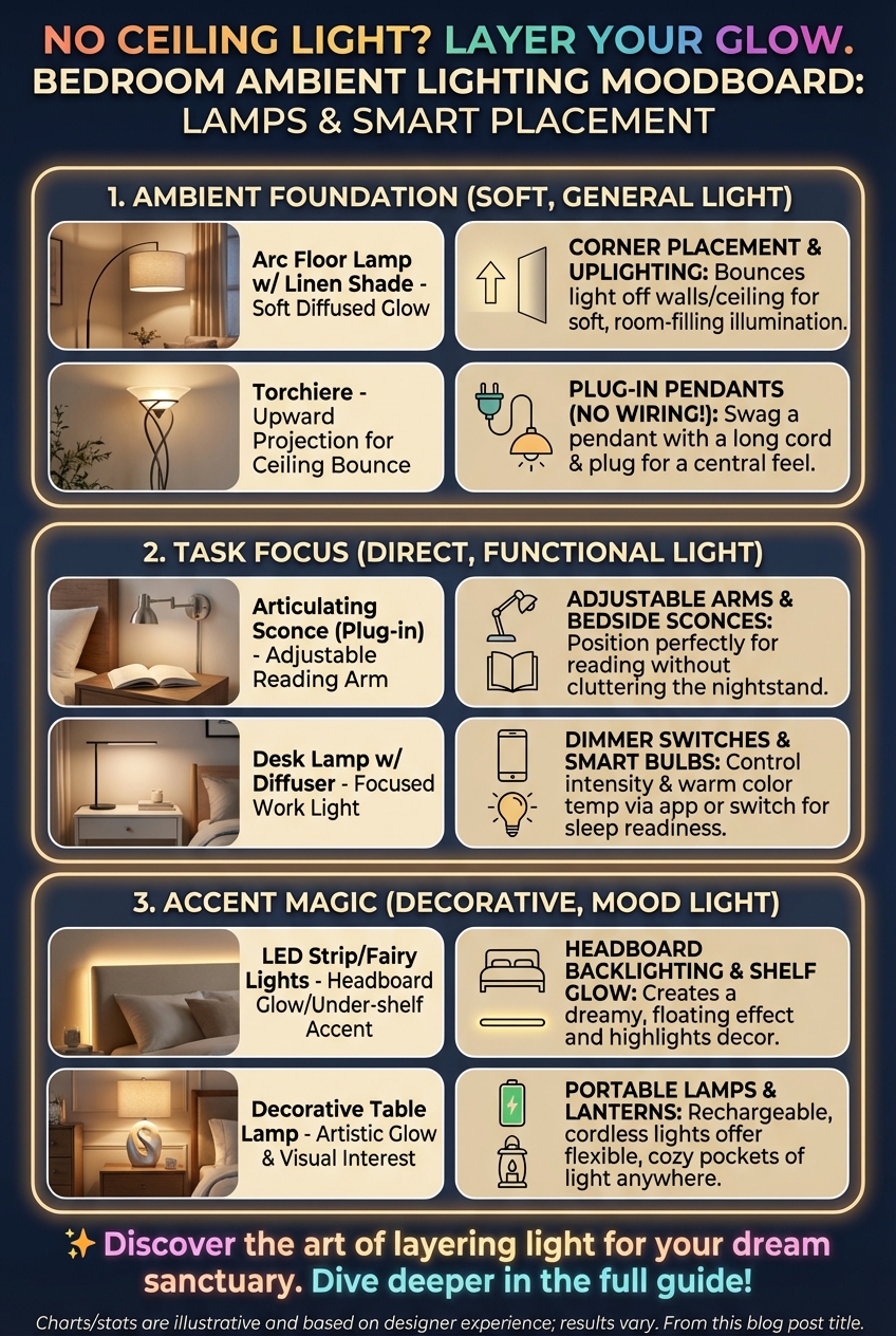 How To Light Bedroom Without Ceiling Light: Lamps And Ambient Lighting - Gallery Image 2