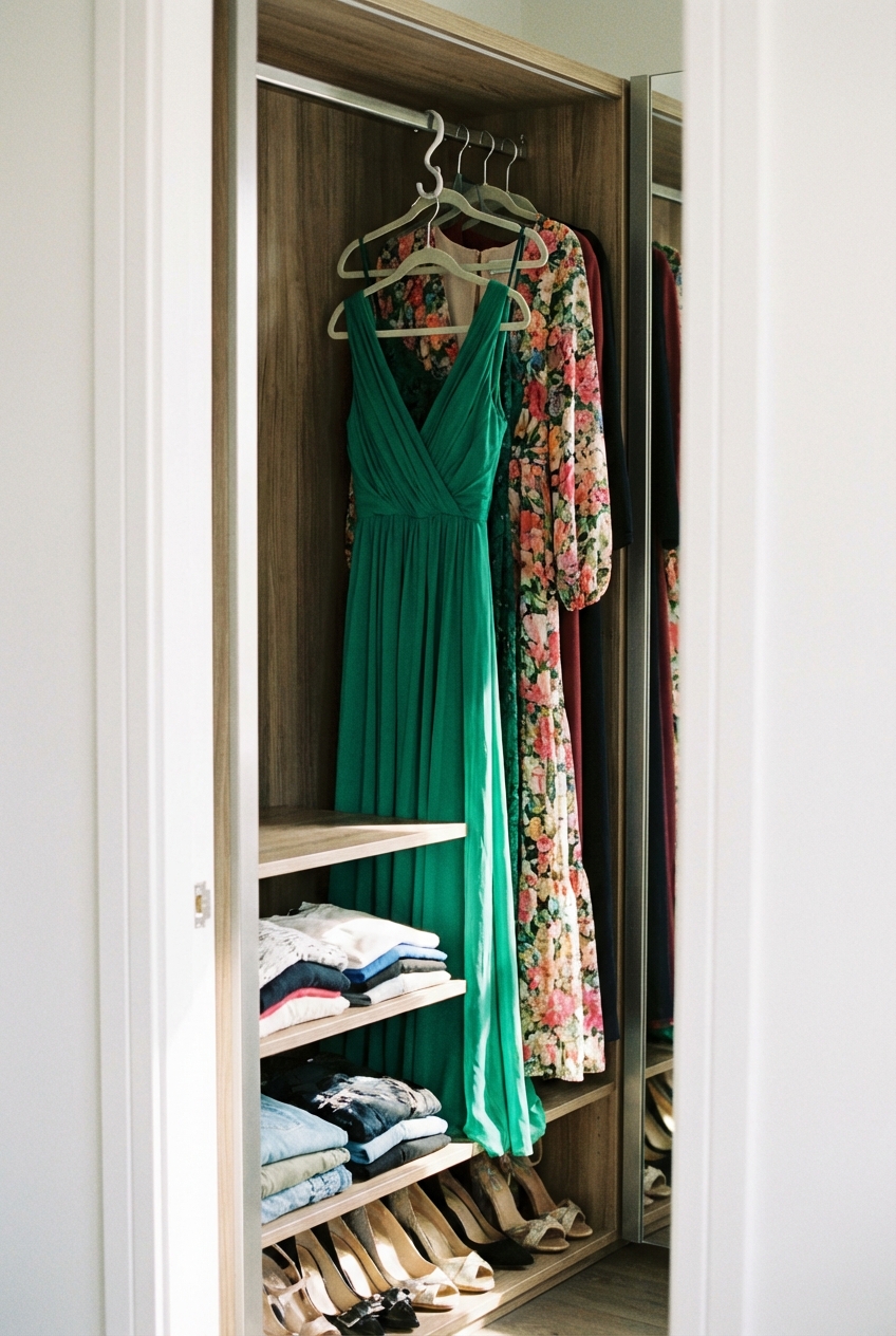 How To Hang Long Dresses In A Short Closet: Storage Solutions - Featured Image