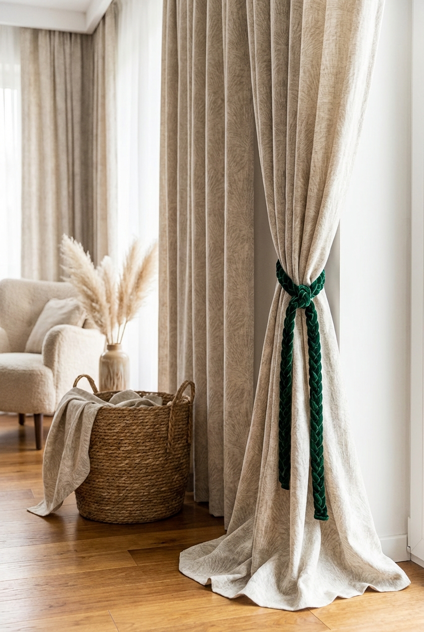 How To Tie Up Curtains That Are Too Long: Decorative Fixes - Featured Image