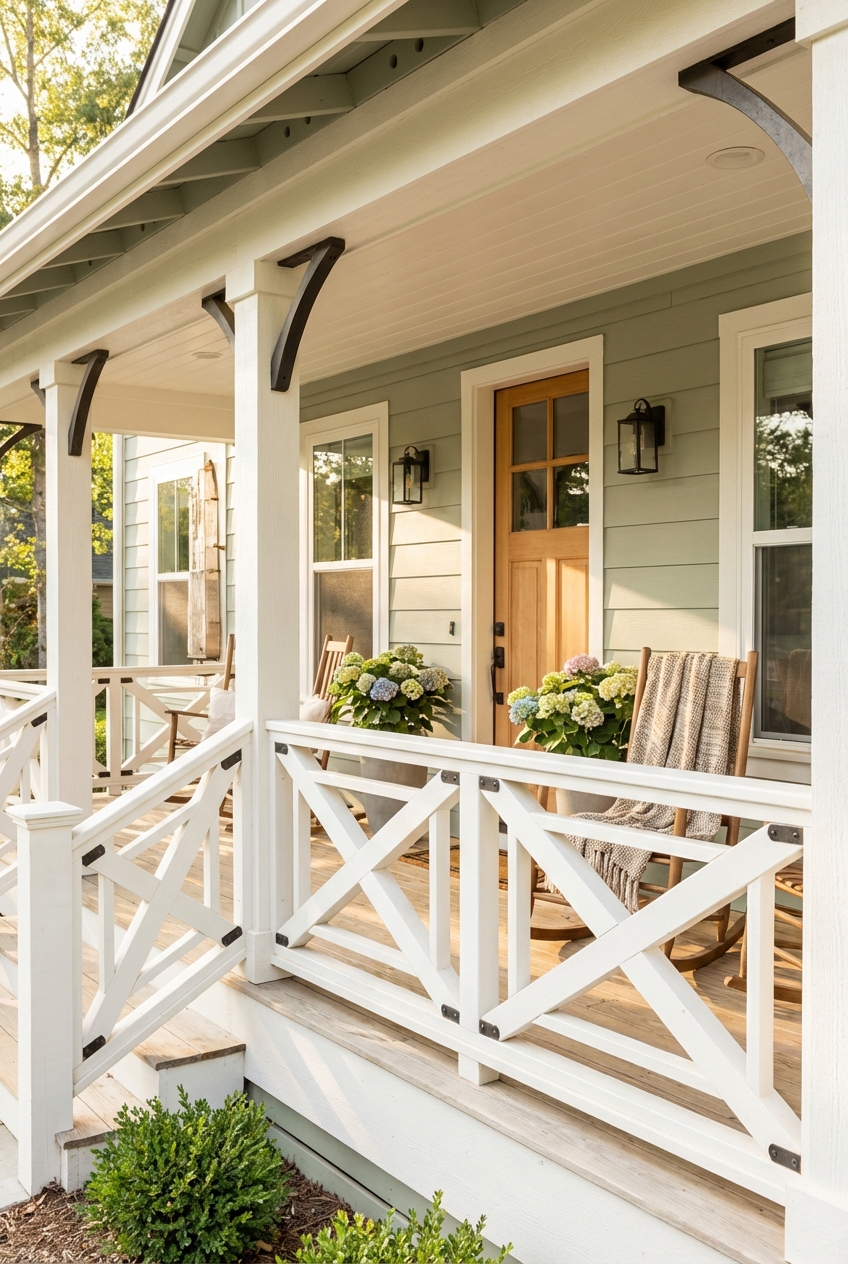 Charming Farmhouse Porch Railing Ideas to Inspire - Featured Image