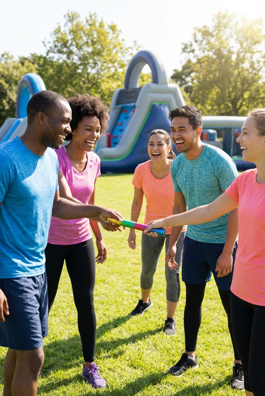 Relay Race Ideas Adults Will Love for Team Building - Featured Image