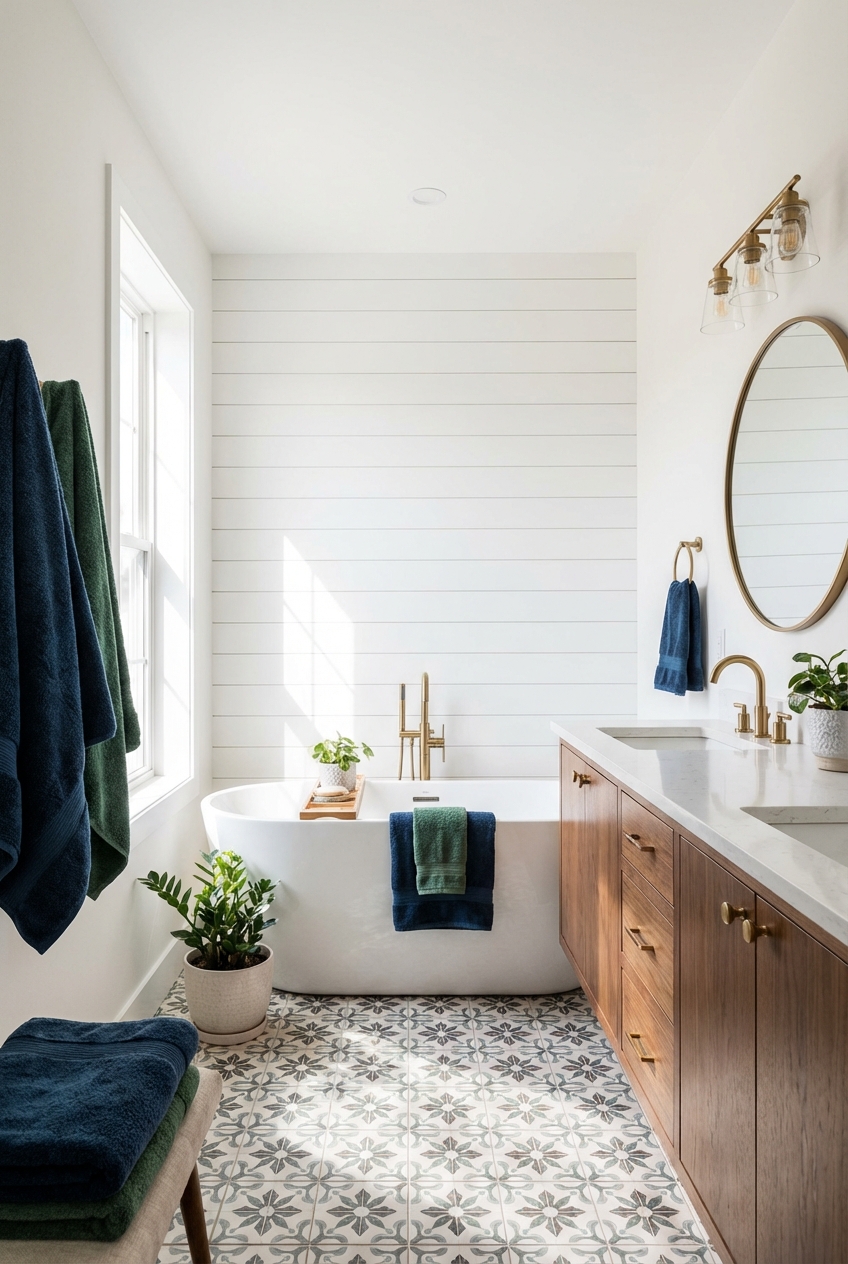 Chic Shiplap Wall Bathroom Ideas I Love - Featured Image