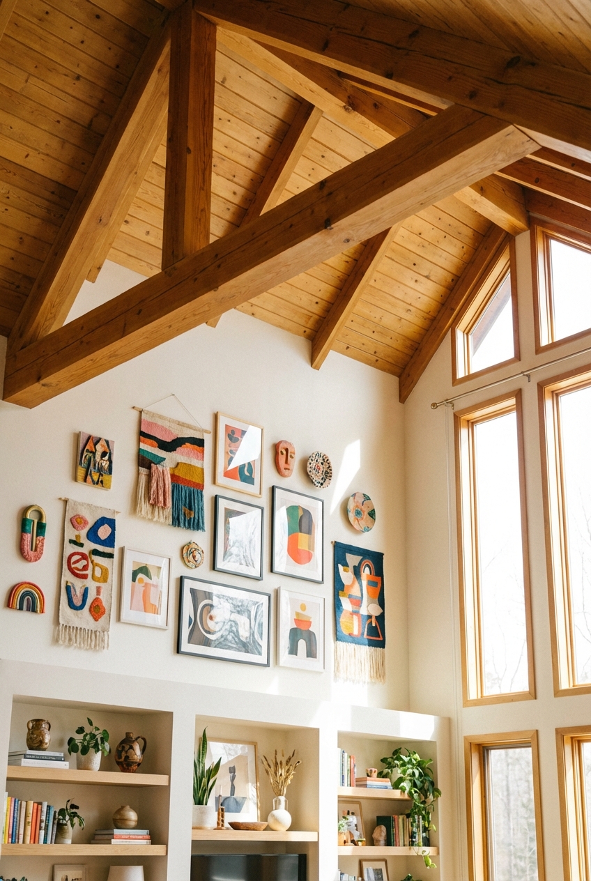 How To Decorate A Wall With A Vaulted Ceiling: Ideas - Featured Image