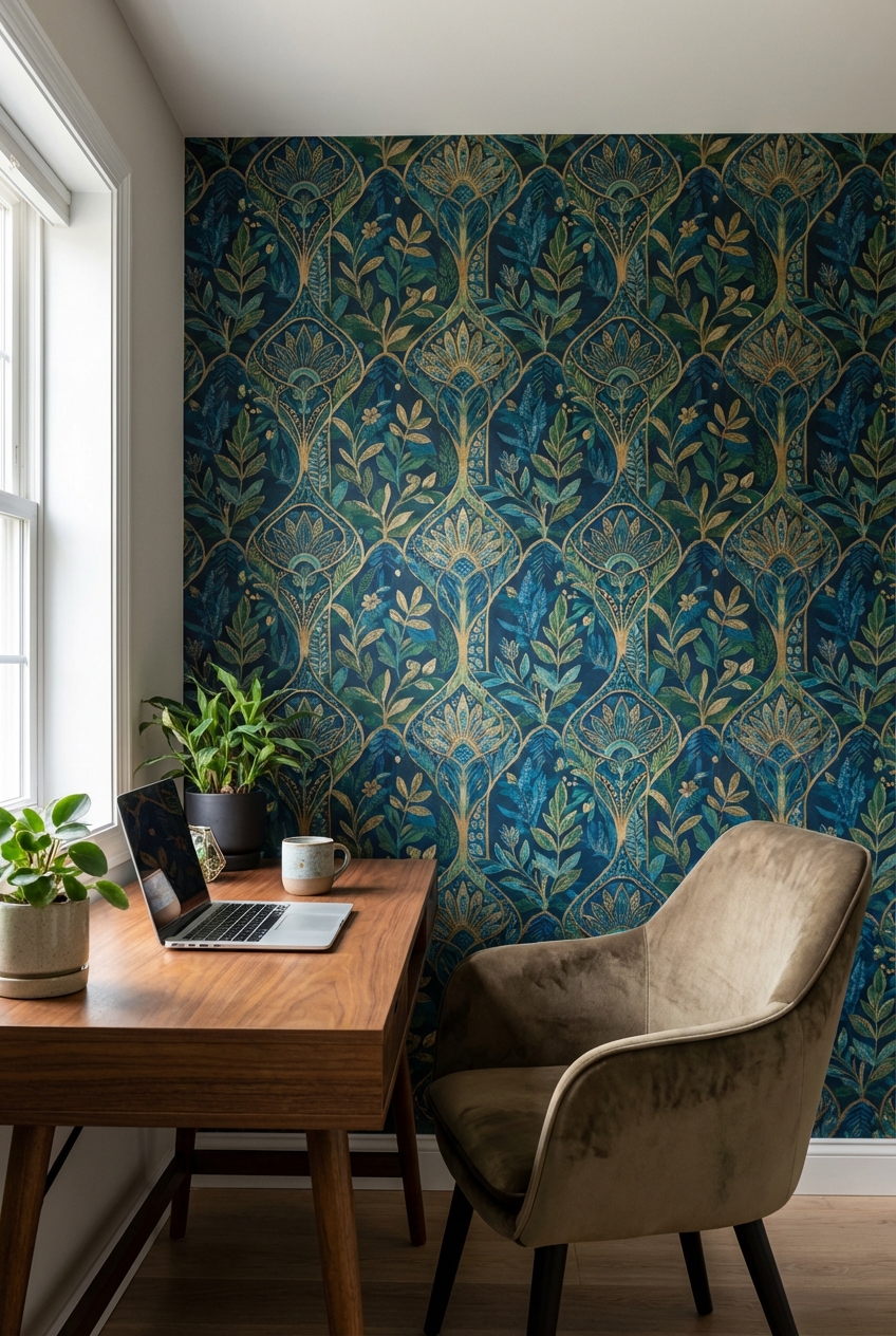 Inspiring Home Office Wallpaper Ideas to Transform - Featured Image