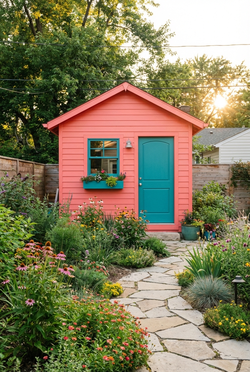 Bright Shed Colors Ideas to Enhance Your Backyard - Featured Image