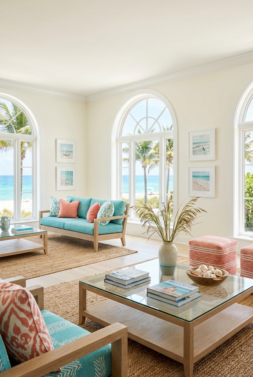 Coastal Florida Living Room Ideas I Love - Featured Image