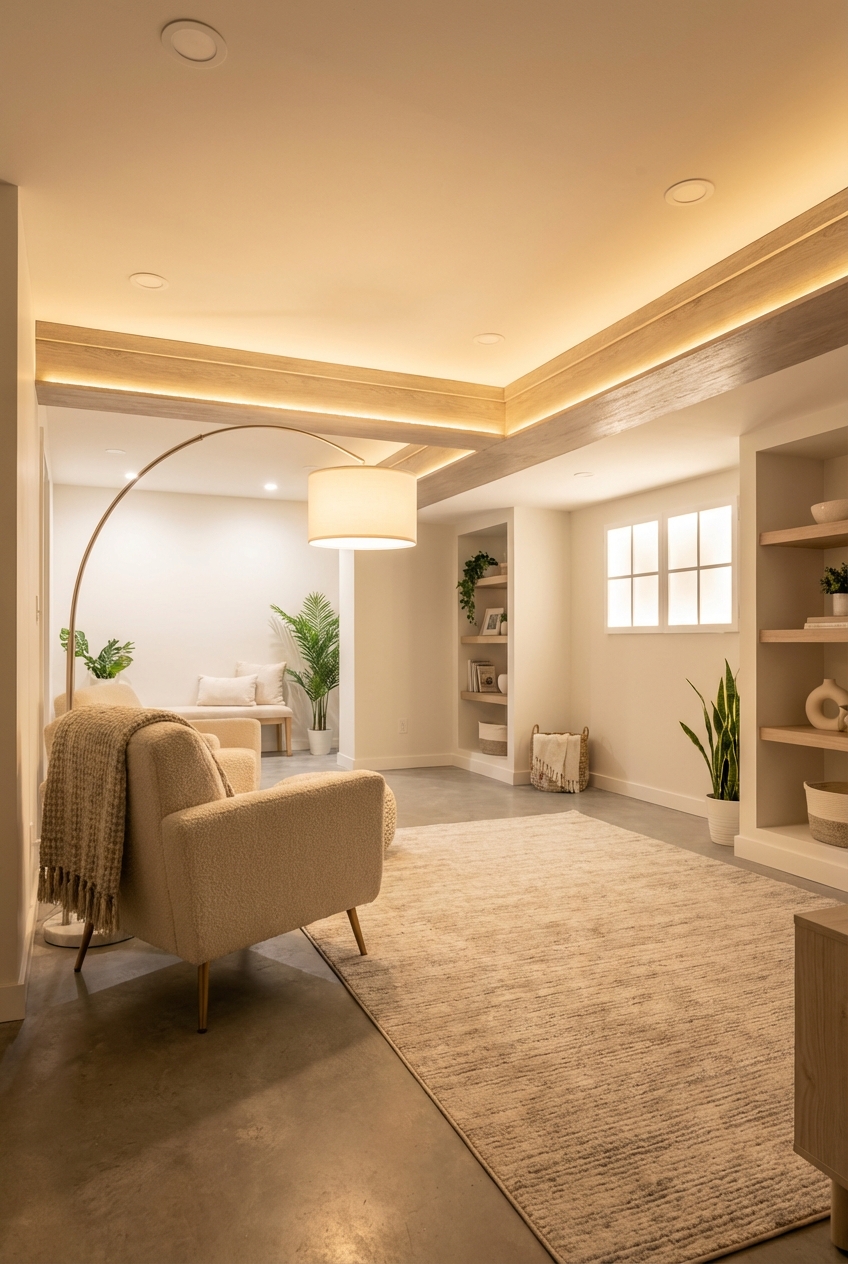 How To Brighten Up A Basement Without Windows: Lighting Solutions - Featured Image