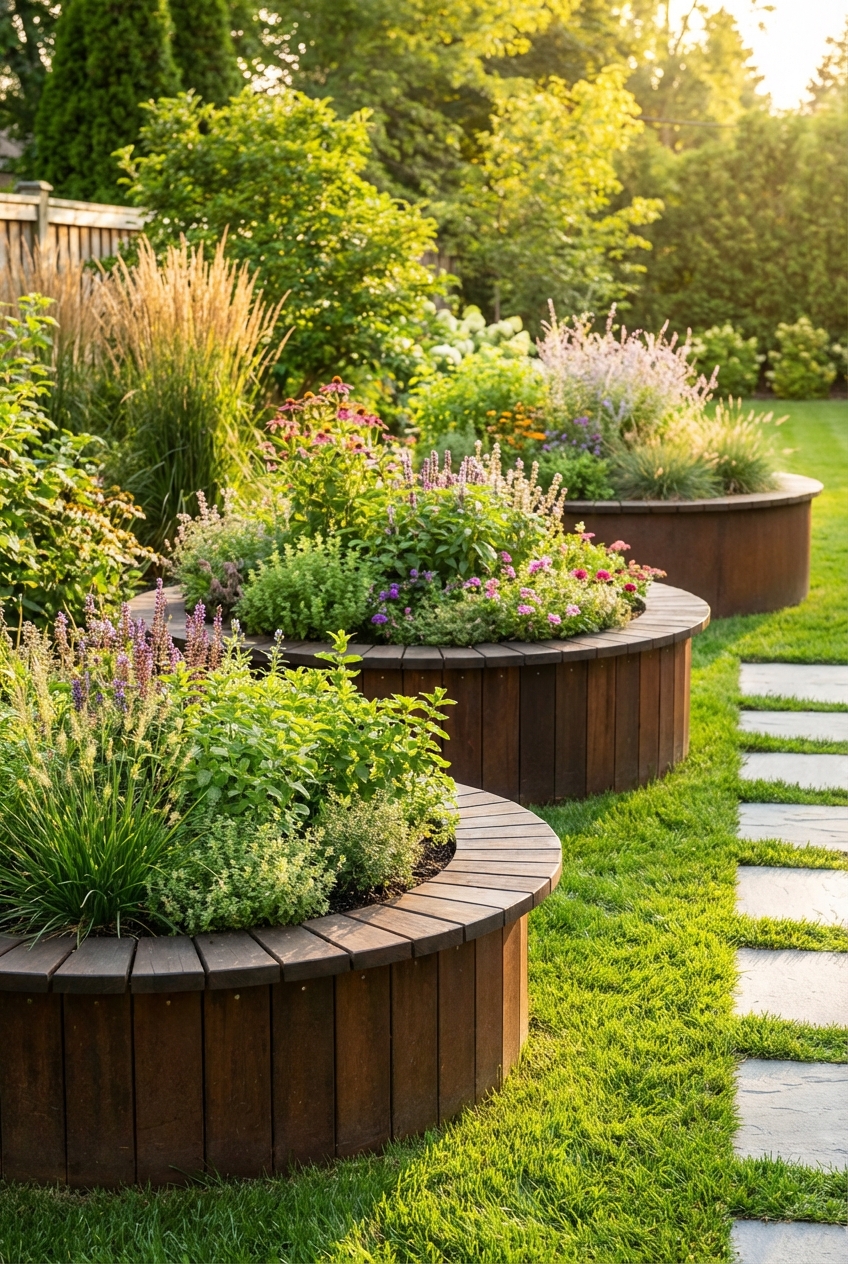 Chic Circular Raised Garden Bed Ideas for Yards - Featured Image