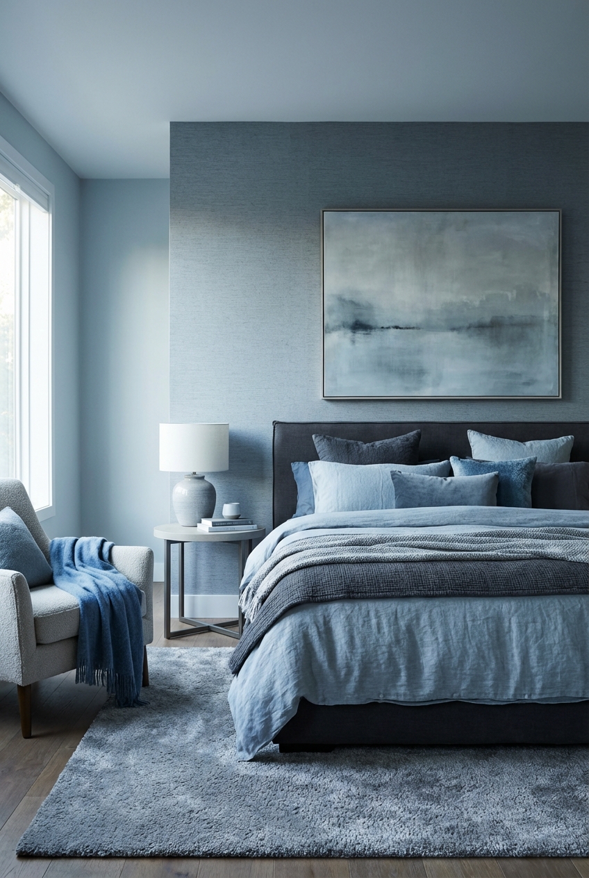 Soothing Blue and Grey Bedroom Ideas for You - Featured Image