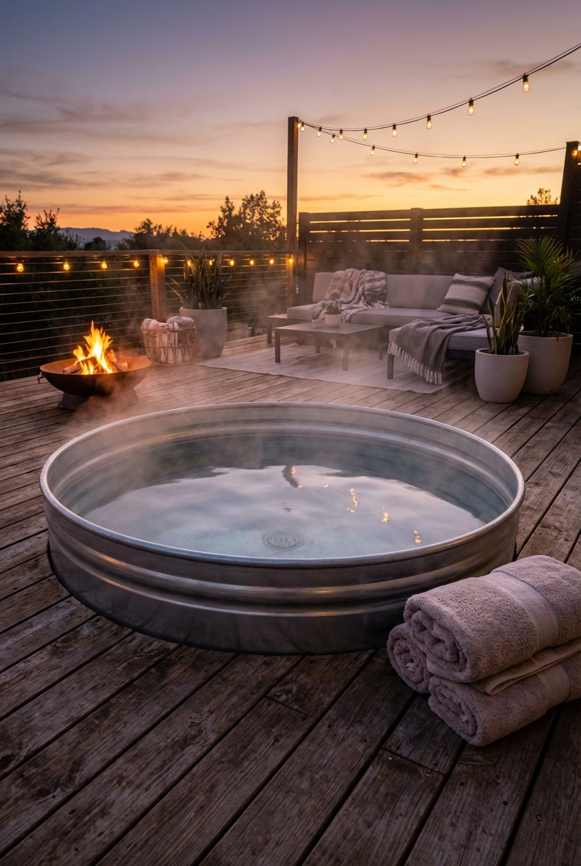 How To Heat A Stock Tank Pool For Year-Round Enjoyment - Featured Image