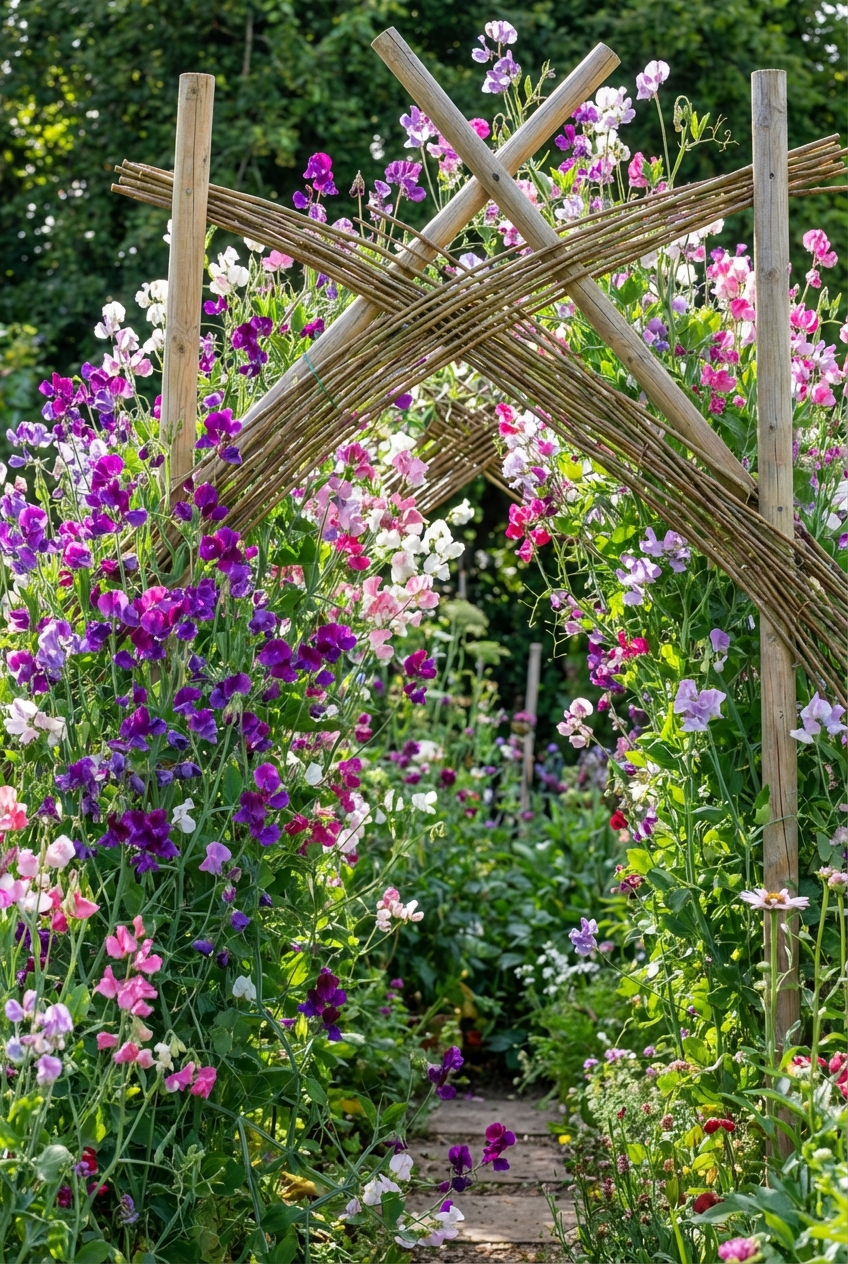 Sweet Pea Trellis Ideas for Enchanting Gardens - Featured Image