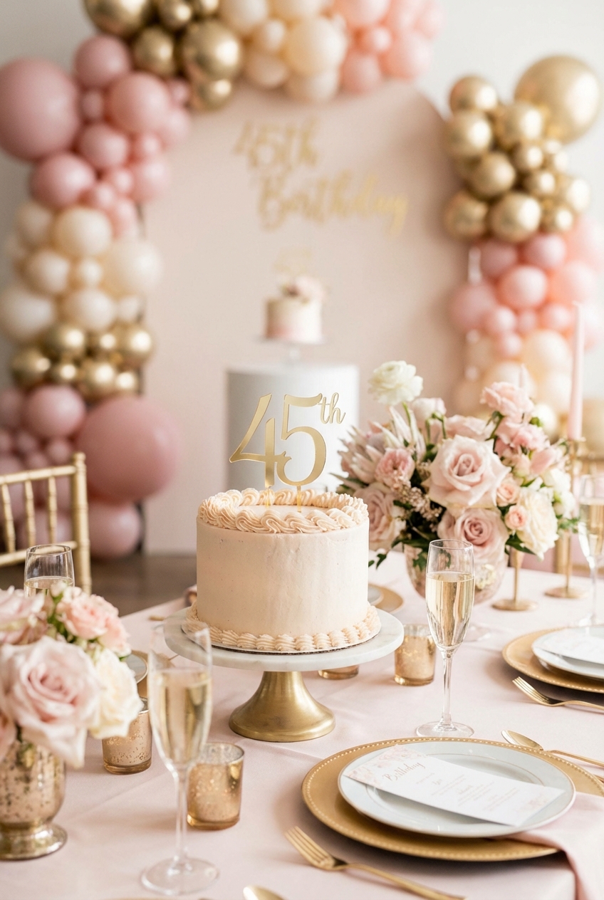 Elegant 45th Birthday Party Ideas for Her - Featured Image
