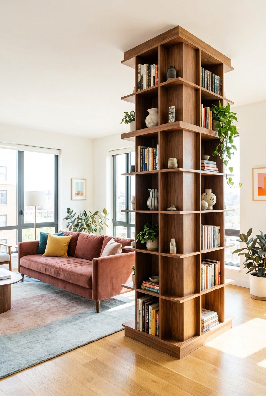 How To Hide A Pillar In The Living Room: Decorating Ideas - Featured Image