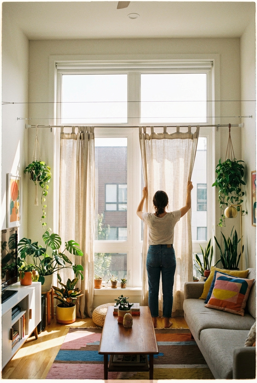 How To Hang Curtains Without Hooks: Alternative Methods - Featured Image