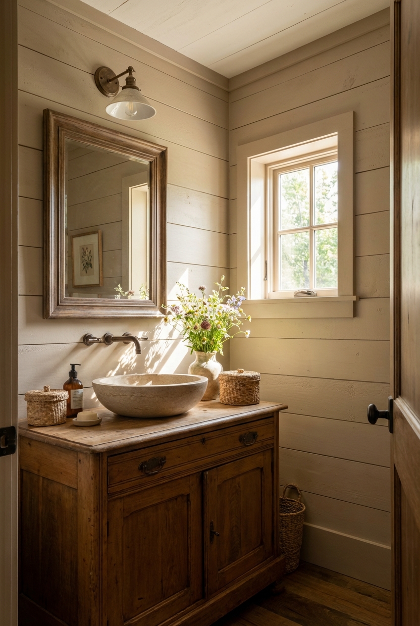 Charming Rustic Powder Room Ideas for Your Home - Featured Image