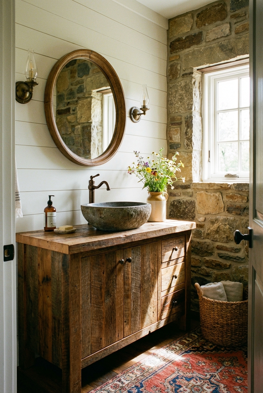 Charming Rustic Powder Room Ideas for Your Home - Featured Image