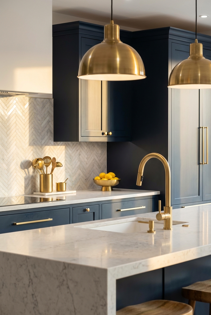 Glam Kitchen Decor with Gold Touches - Featured Image