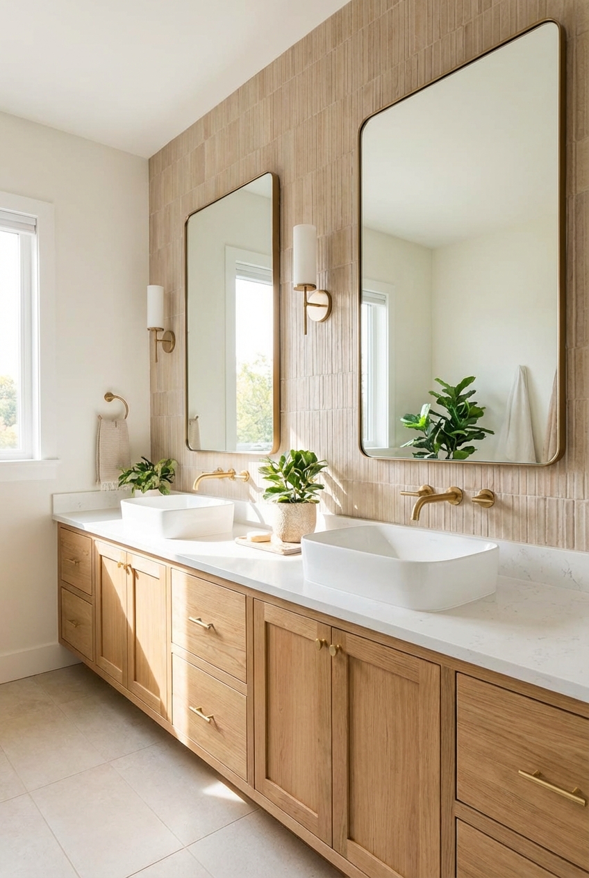 Double Vanity Bathroom Mirror Ideas I Love - Featured Image