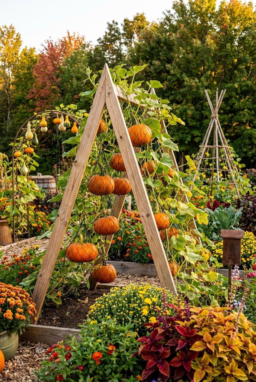 Pumpkin Trellis Ideas for Your Fall Garden - Featured Image