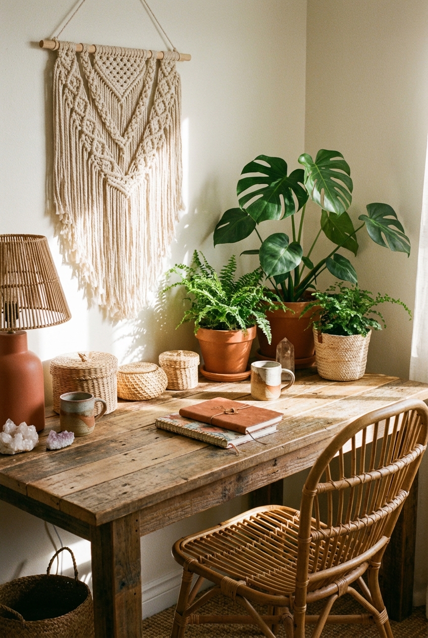 Boho Desk Essentials for a Chic Workspace - Featured Image