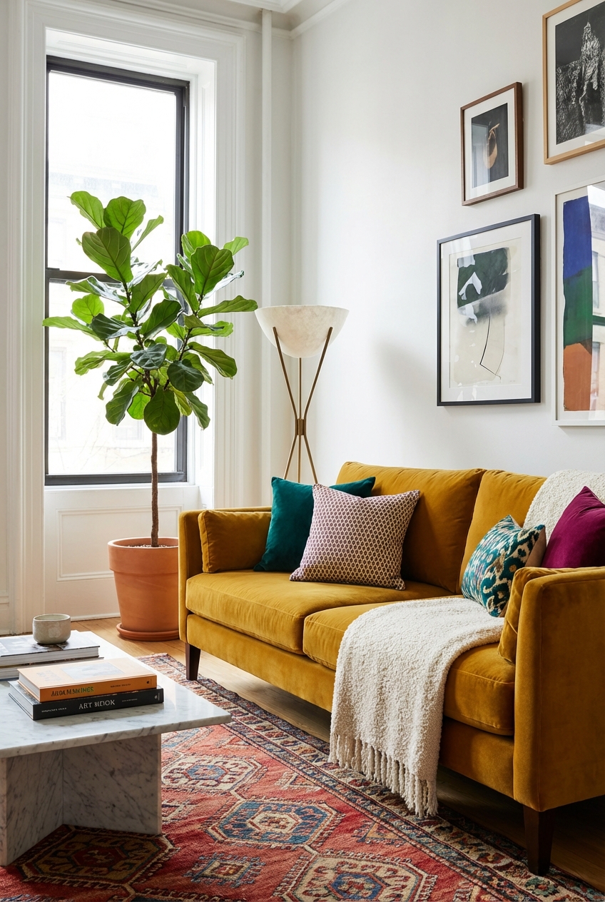 Mustard Sofa Living Room Ideas for Chic Spaces - Featured Image